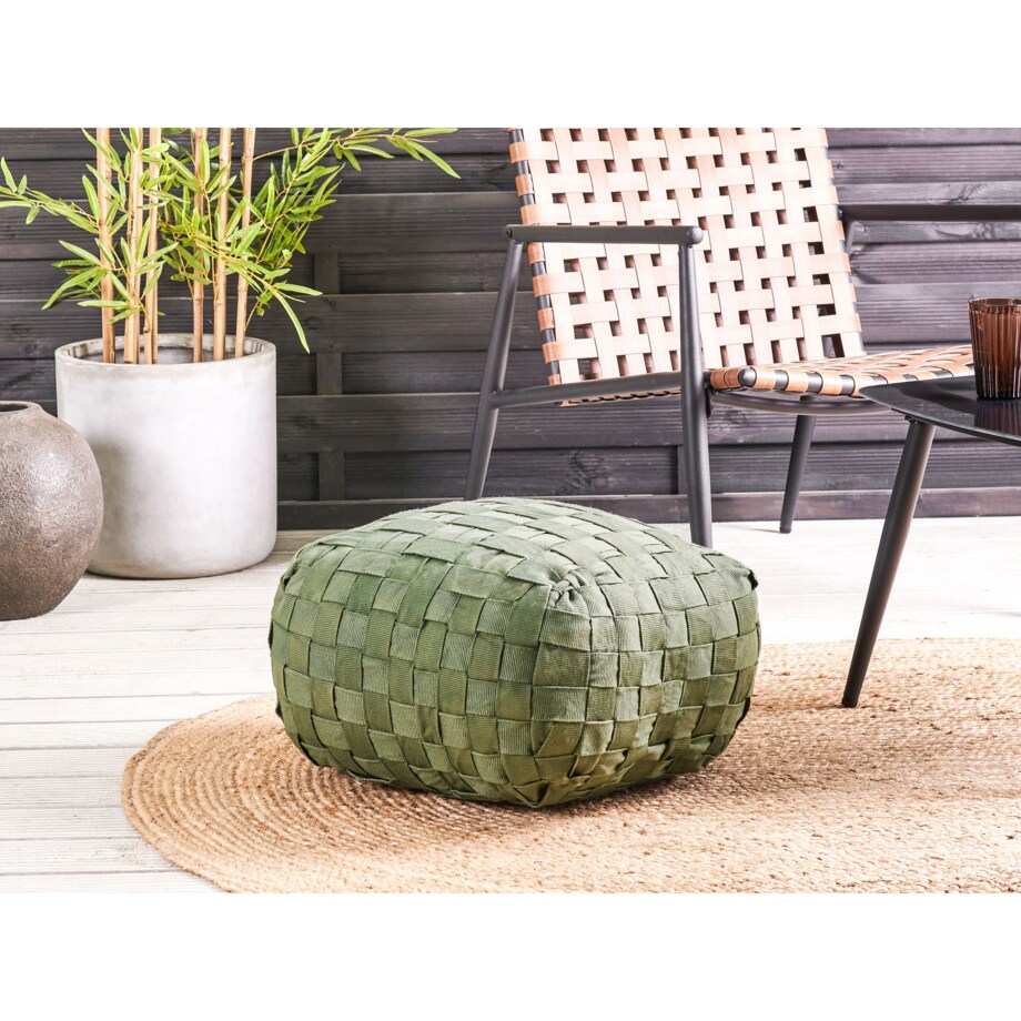 Puf BODLA Zielony 50 cm 50 cm