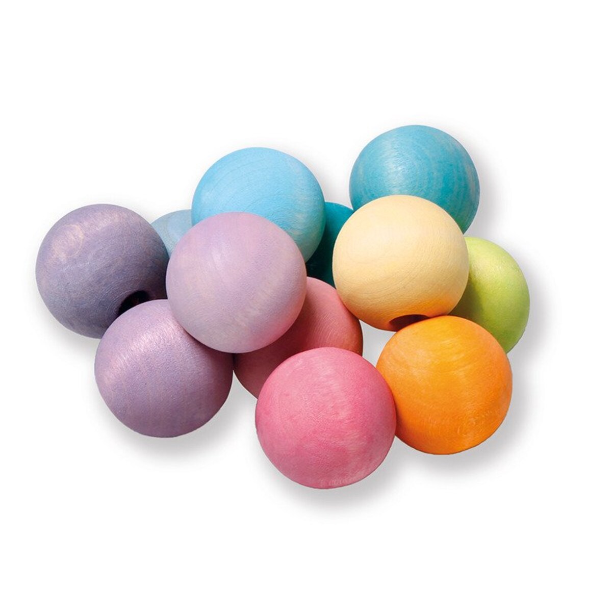 Perełki do chwytania dla niemowlaka drewniane pastelowe 0+ Grimm's