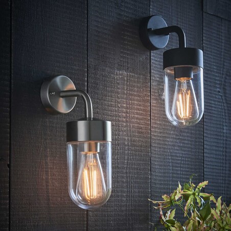 Balkonowy kinkiet ścienny North 71184 Endon IP44 transparentny srebrny