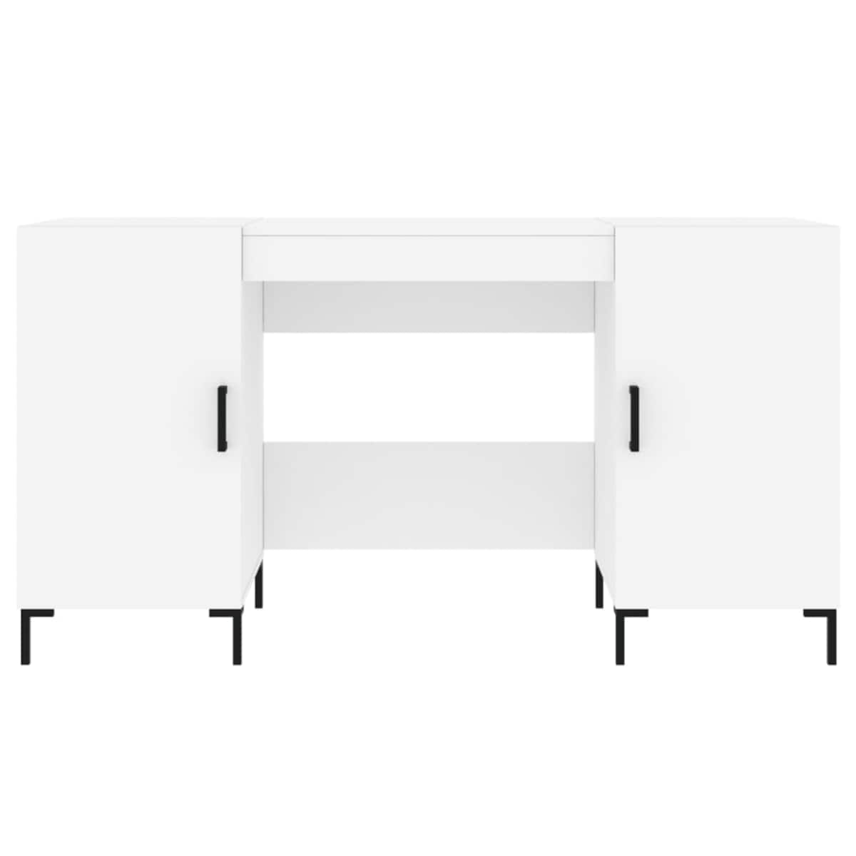 vidaXL Biurko, białe, 140x50x75 cm, materiał drewnopochodny