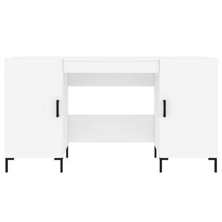 vidaXL Biurko, białe, 140x50x75 cm, materiał drewnopochodny