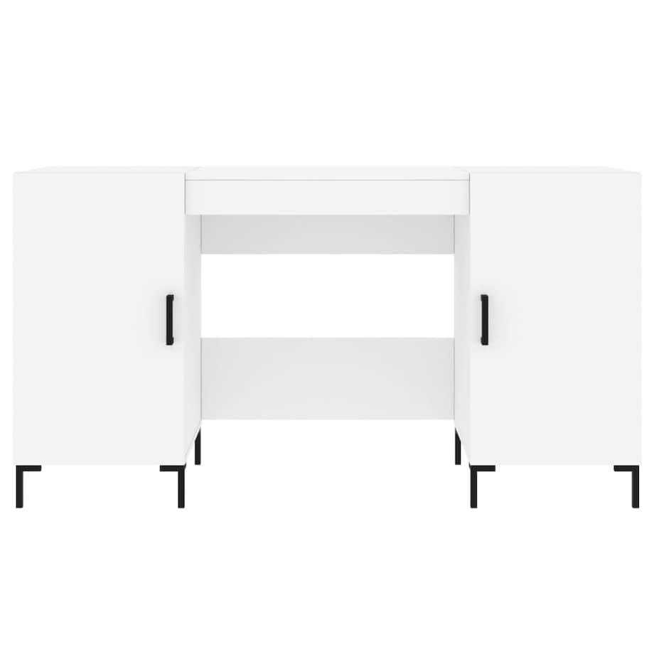 vidaXL Biurko, białe, 140x50x75 cm, materiał drewnopochodny