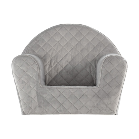 Fotelik Mati, srebrzysty szary, 52 x 34 x 41,5 cm, Posh Velvet