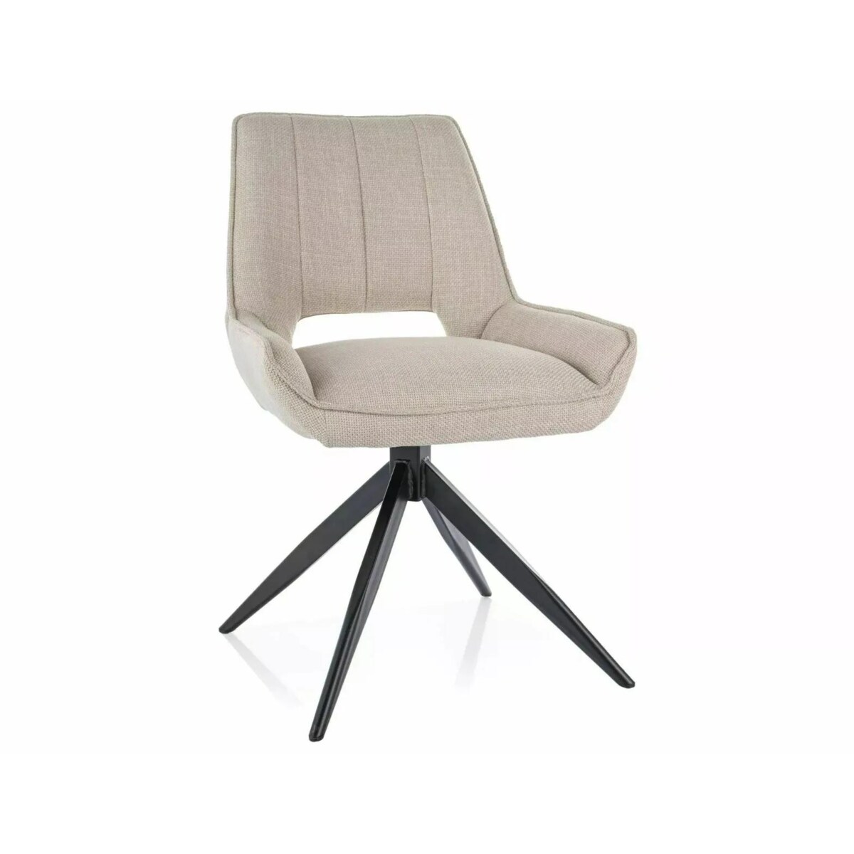 Krzesło tapicerowane TELLO BJORN jasnobeżowe obracane