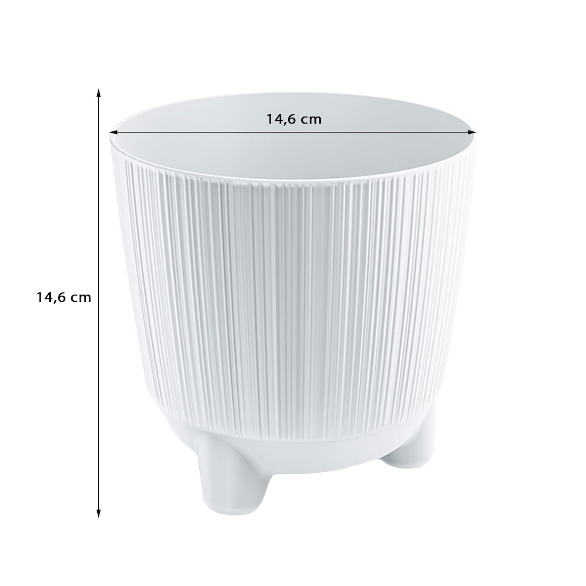 Doniczka Osłonka Okrągła Na Kwiaty 14,5 Cm Zestaw