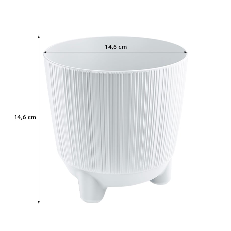 Doniczka Osłonka Okrągła Na Kwiaty 14,5 Cm Zestaw