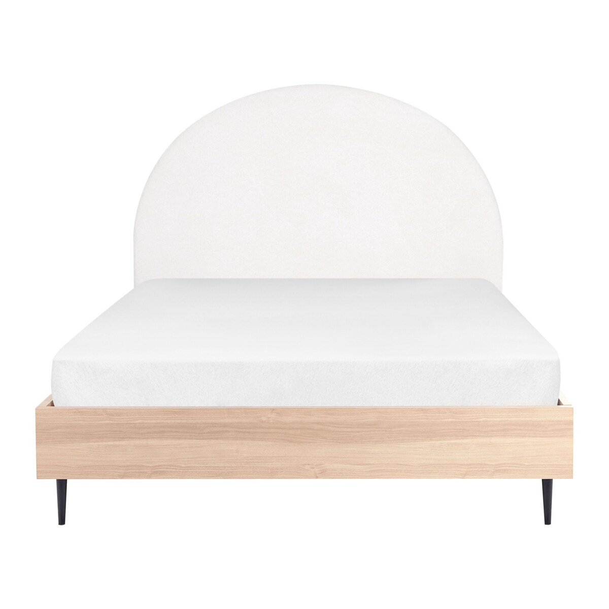 Łóżko tapicerowane 140 x 200 cm białe MILLAY