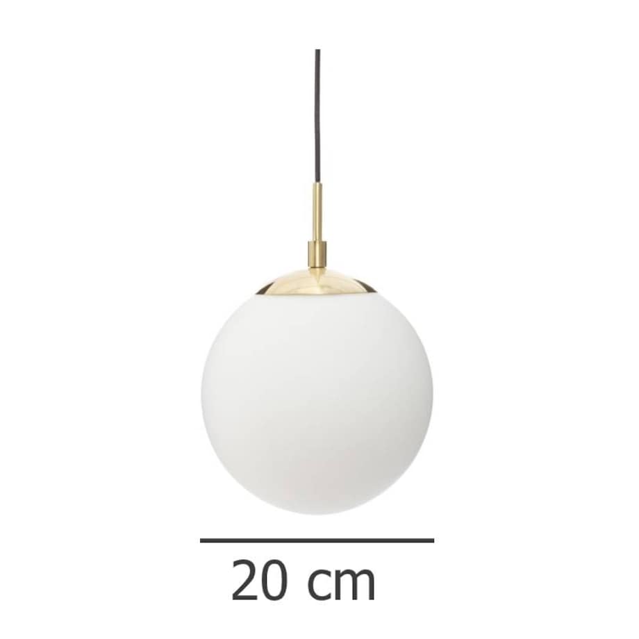 Okrągła lampa wisząca DRIS, kula, Ø 20 cm