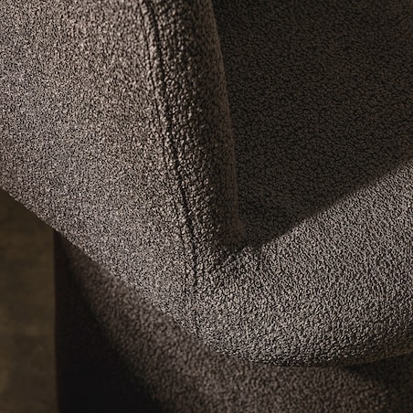 Fotel obrotowy, bouclé, ciemnobrązowy Haco