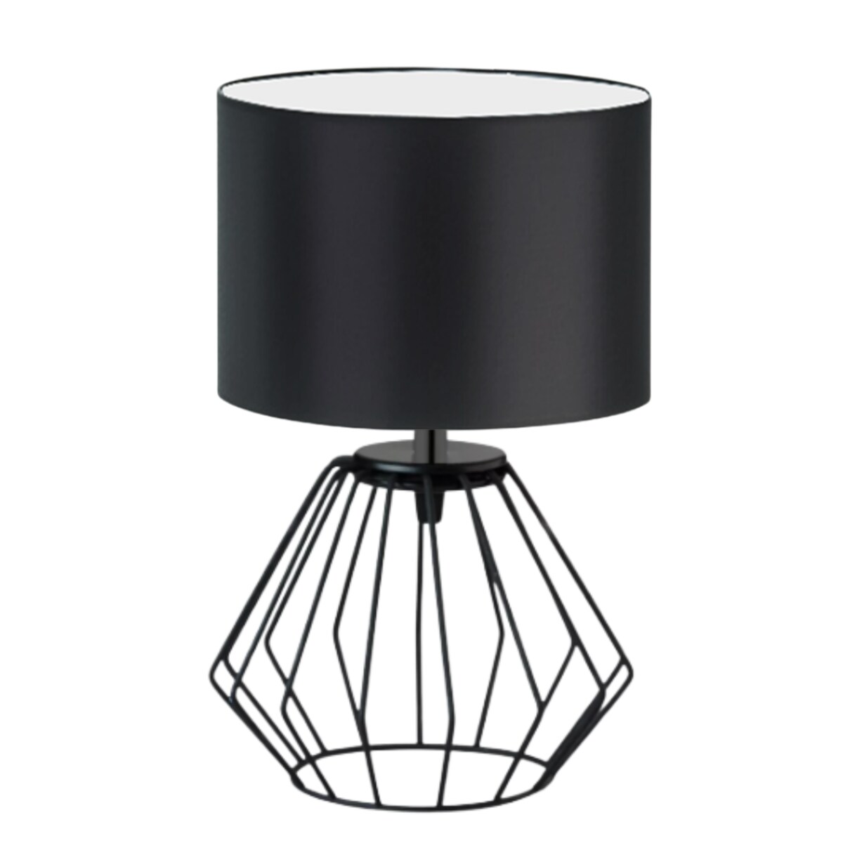 Lampka nocna na biurko lampa biurkowa druciana LED z abażurem walec LANA