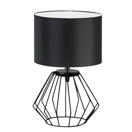 Lampka nocna na biurko lampa biurkowa druciana LED z abażurem walec LANA