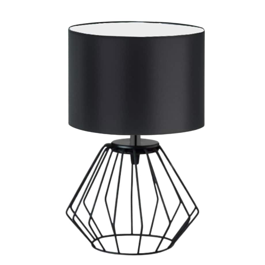 Lampka nocna na biurko lampa biurkowa druciana LED z abażurem walec LANA