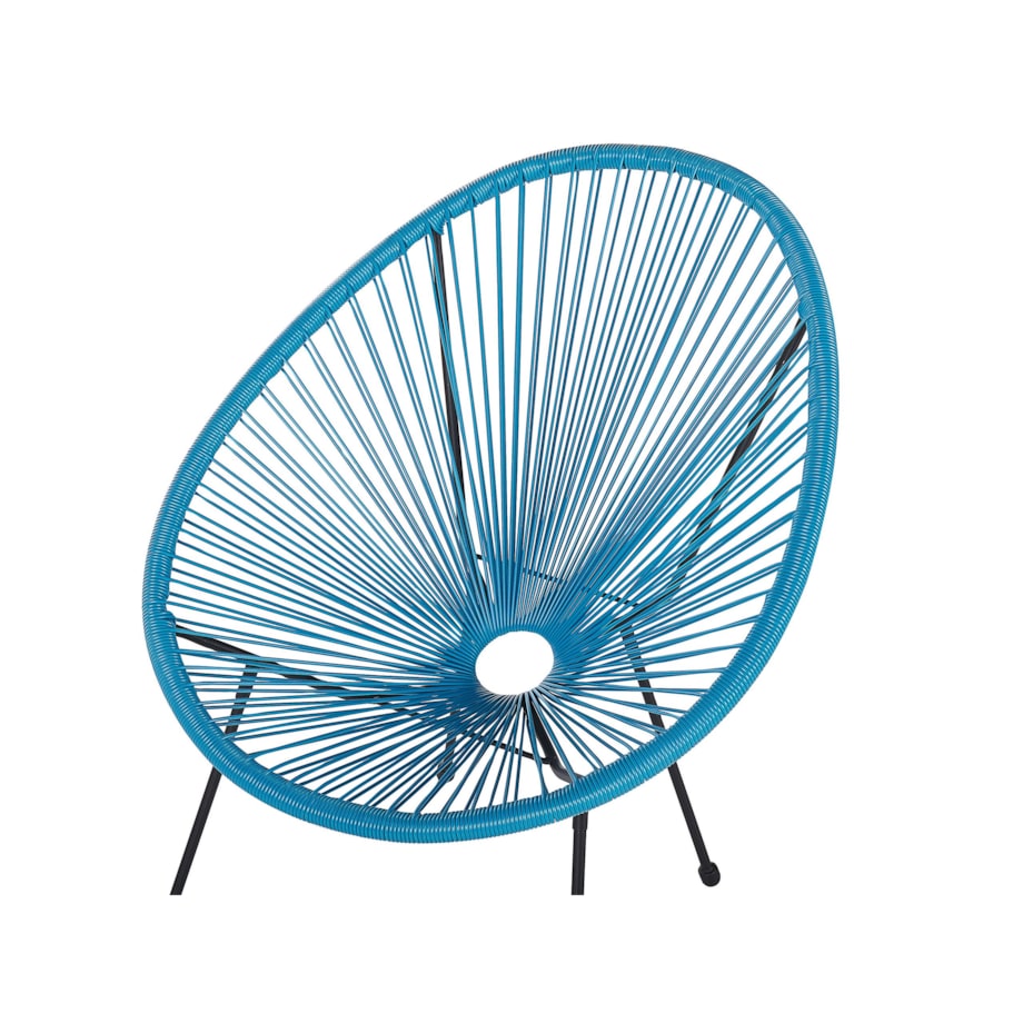 Zestaw mebli balkonowych z technorattanu niebieski ACAPULCO II