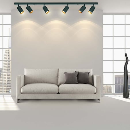 Ruchoma lampa sufitowa Maribel nad wyspę do kuchni czarna złota