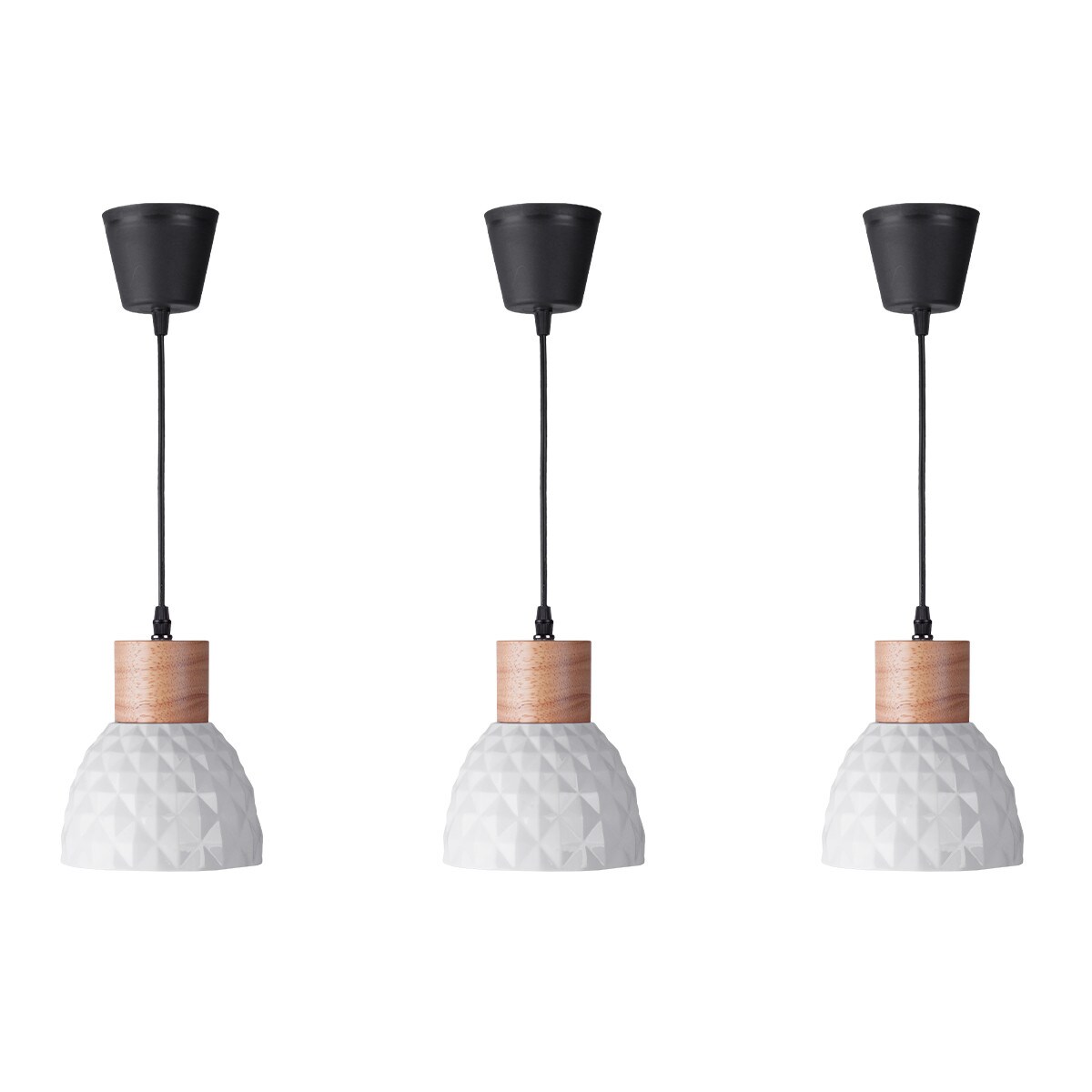 Konsimo KARI Zestaw lamp wiszących 3 szt., biały