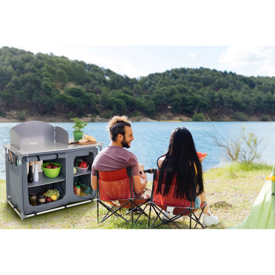 KUCHNIA TURYSTYCZNA SZAFKA stół składany ogrodowy torba KEMPINGOWY stolik