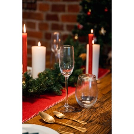 Kieliszki do szampana ze złotą obwódką MERVEILLEUX, 6 szt. 210 ml