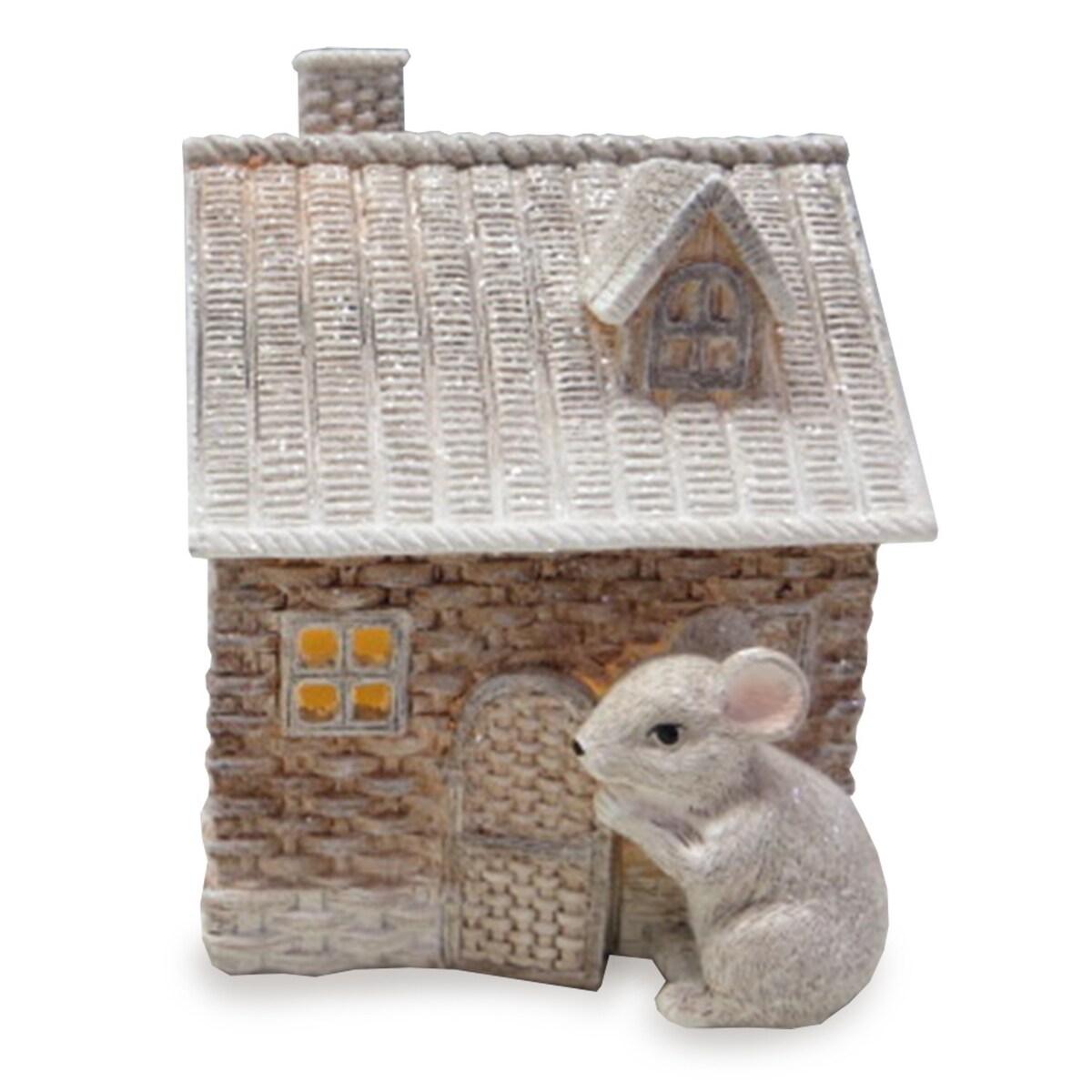Figurka MYSZKA z domkiem LED 13x10x10 cm EGER-2