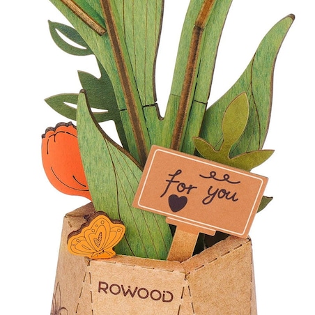 Pomarańczowy tulipan DIY - kwiaty Robotime