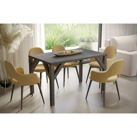 Stół rozkładany BALTIKA 130(240)x90 beton ciemny