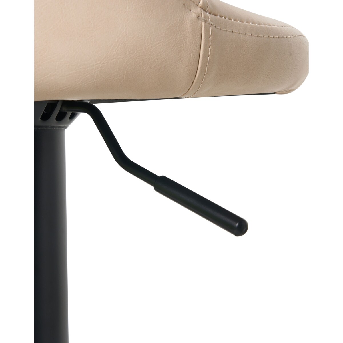 Zestaw 2 hokerów barowych MEEDER Ekoskóra Obrotowy Jasnobeżowy