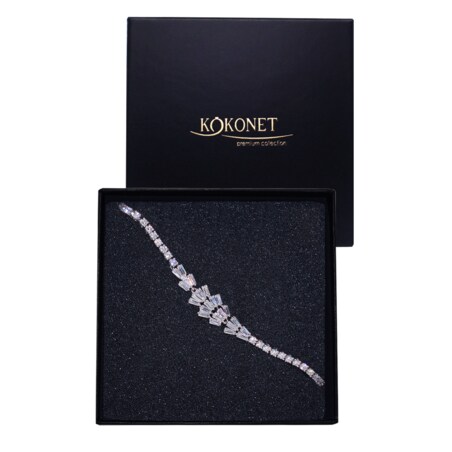 OZDOBNA bransoletka srebrna wysoka jakość gwarancja ŚLUBNA z listkami