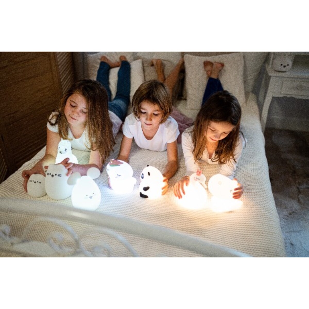 InnoGIO GIOdino silikonowa lampka LED dotykowa dla dzieci, 8 kolorów ładowana