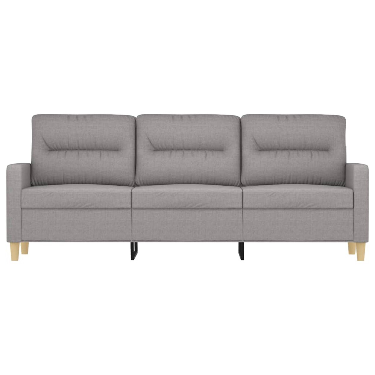 vidaXL Sofa 3-osobowa, jasnoszara, 180 cm, tapicerowana tkaniną