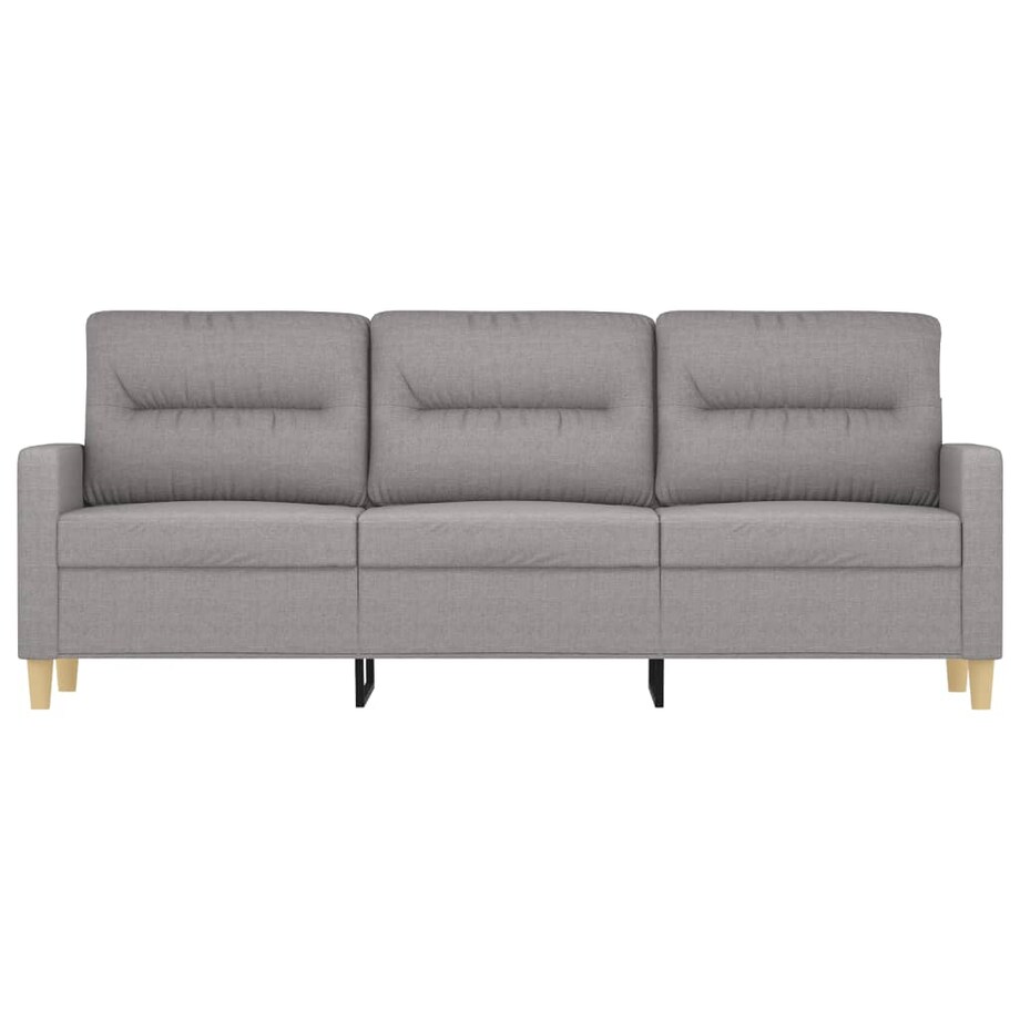 vidaXL Sofa 3-osobowa, jasnoszara, 180 cm, tapicerowana tkaniną