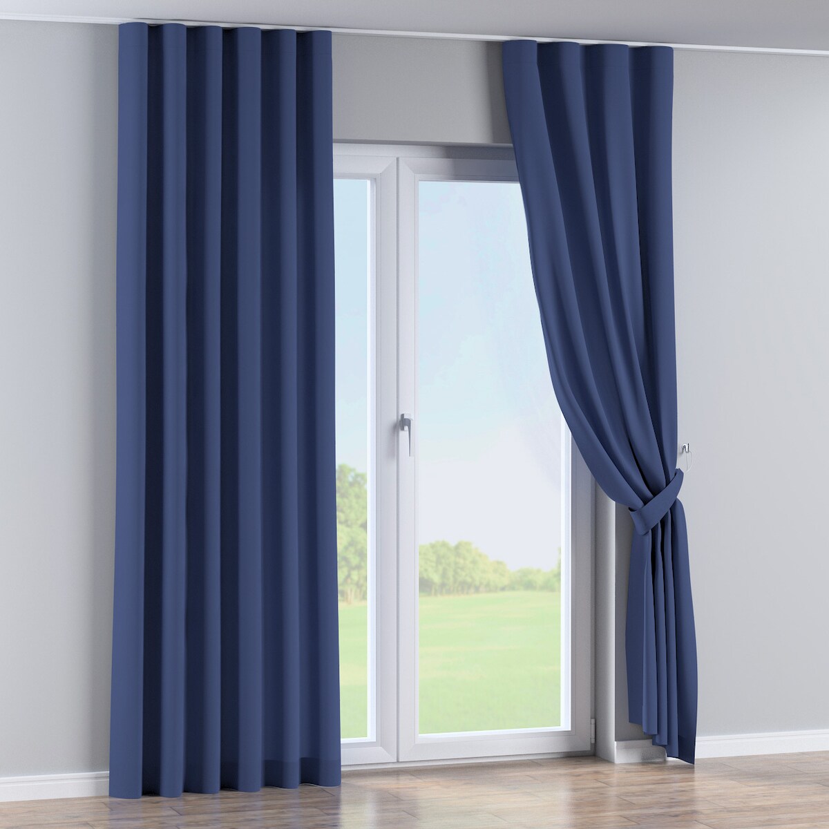 Zasłona na taśmie wave 130x245 granatowy