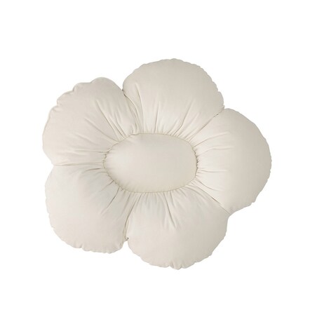 Poduszka kwiatek Mia, śmietankowa biel, 45 cm, Posh Velvet