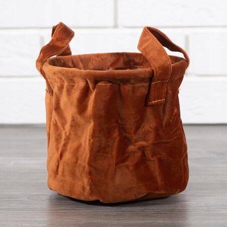 ORGANIZER AKSAMITNY na półkę KOLOR RDZAWY śr. 16cm