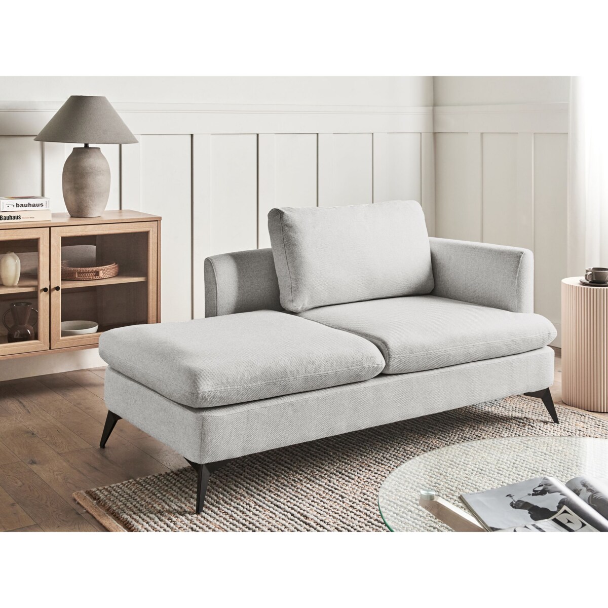 Szezlong prawostronny jasnoszary SIEVOZ