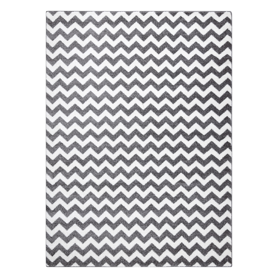 Dywan SKETCH - F561 szaro/biały - Zygzak 80x150 cm