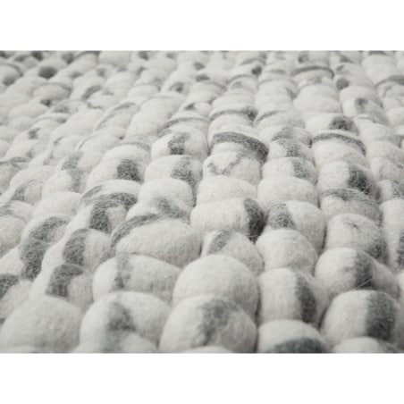 Dywan z filcowych kulek 160 x 230 cm jasnoszary AMDO