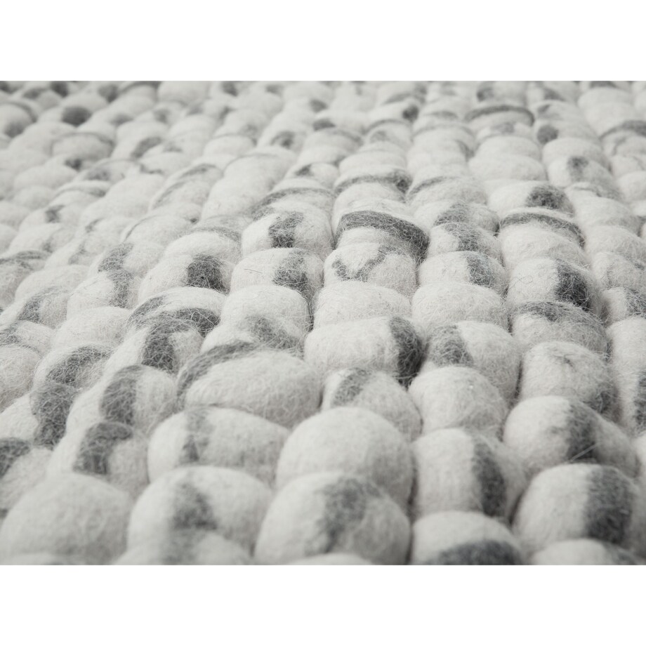 Dywan z filcowych kulek 160 x 230 cm jasnoszary AMDO