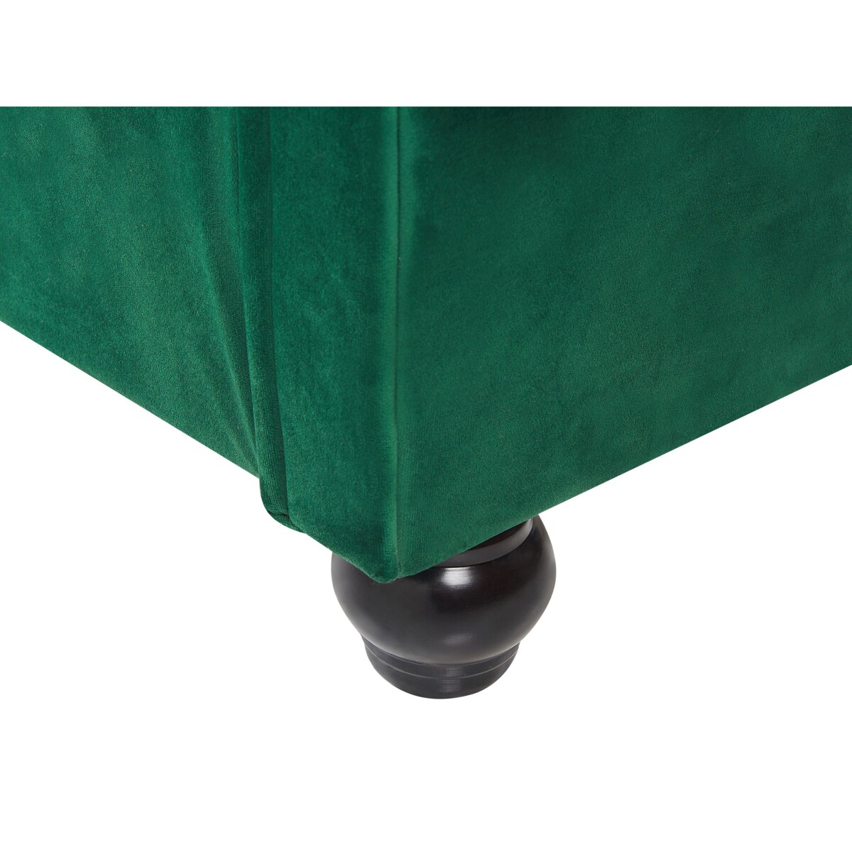 Łóżko wodne welurowe 160 x 200 cm zielone AVALLON