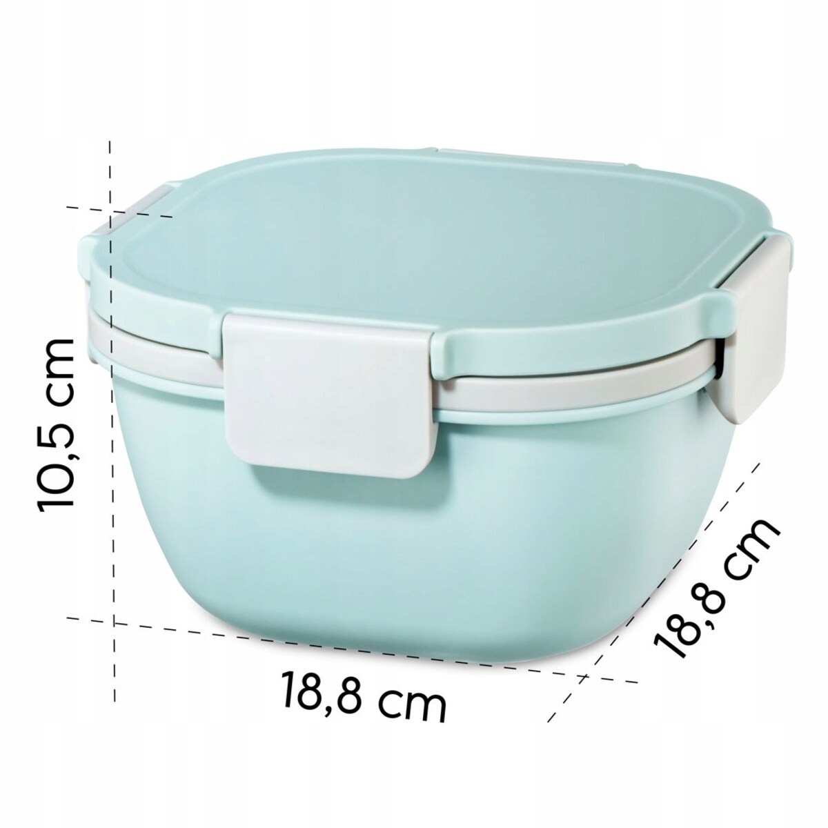 XAVAX pojemnik na żywność 1,4l lunchbox 3 komory + widelec, do zmywarki