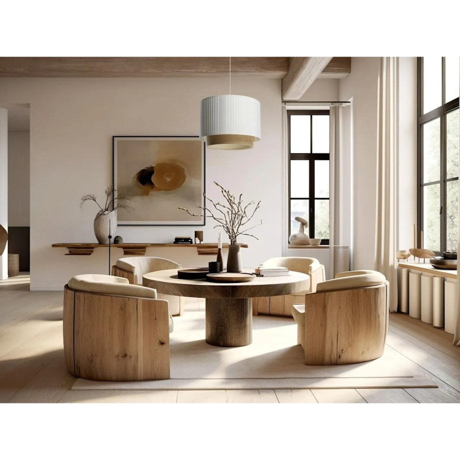 Lampa wisząca DUO LAMI LINE 60 biała/jutowa