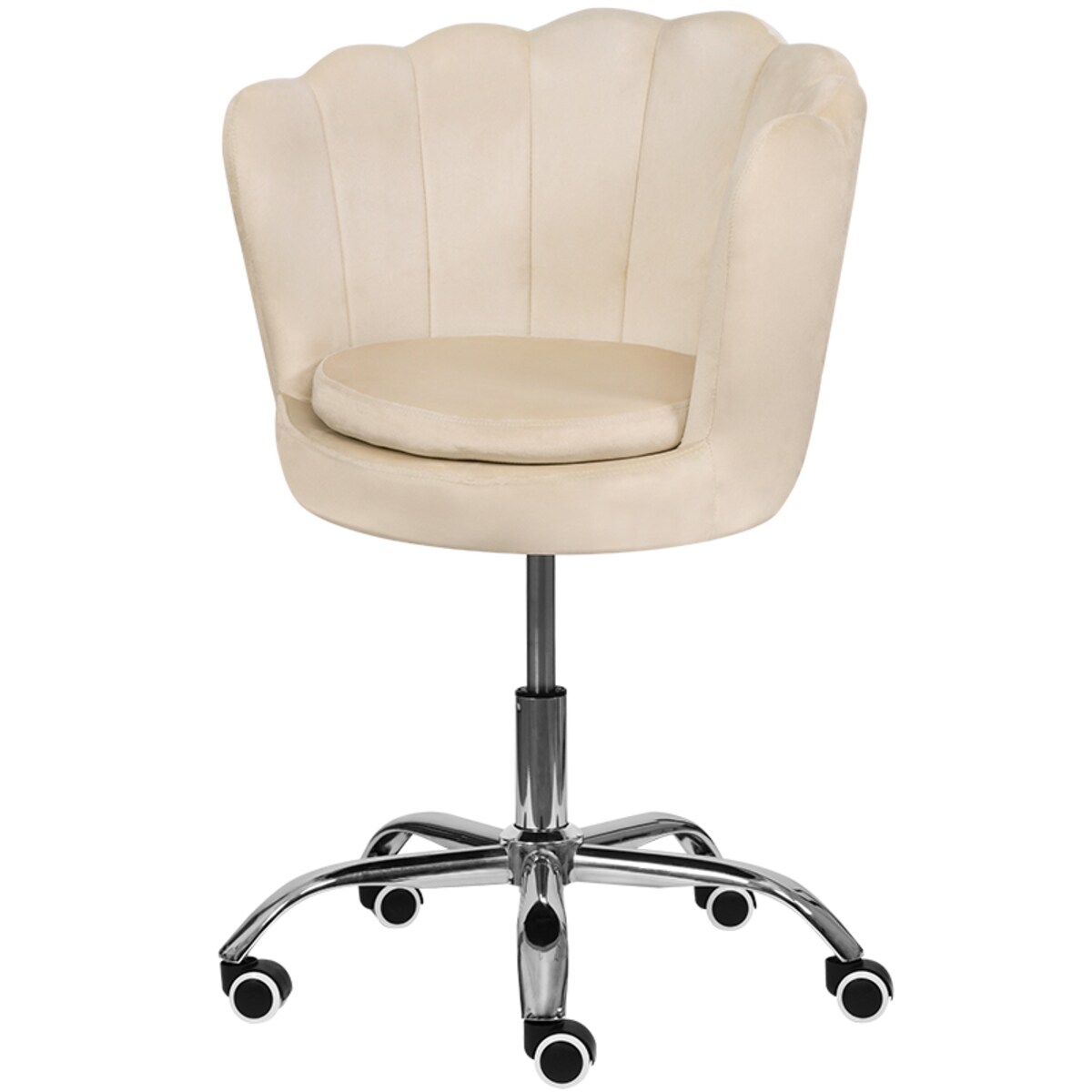 Fotel biurowy krzesło obrotowe muszelka regulowane welurowe