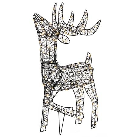 Dekoracja ogrodowa LED RAVSJON Renifer 58 cm Czarny