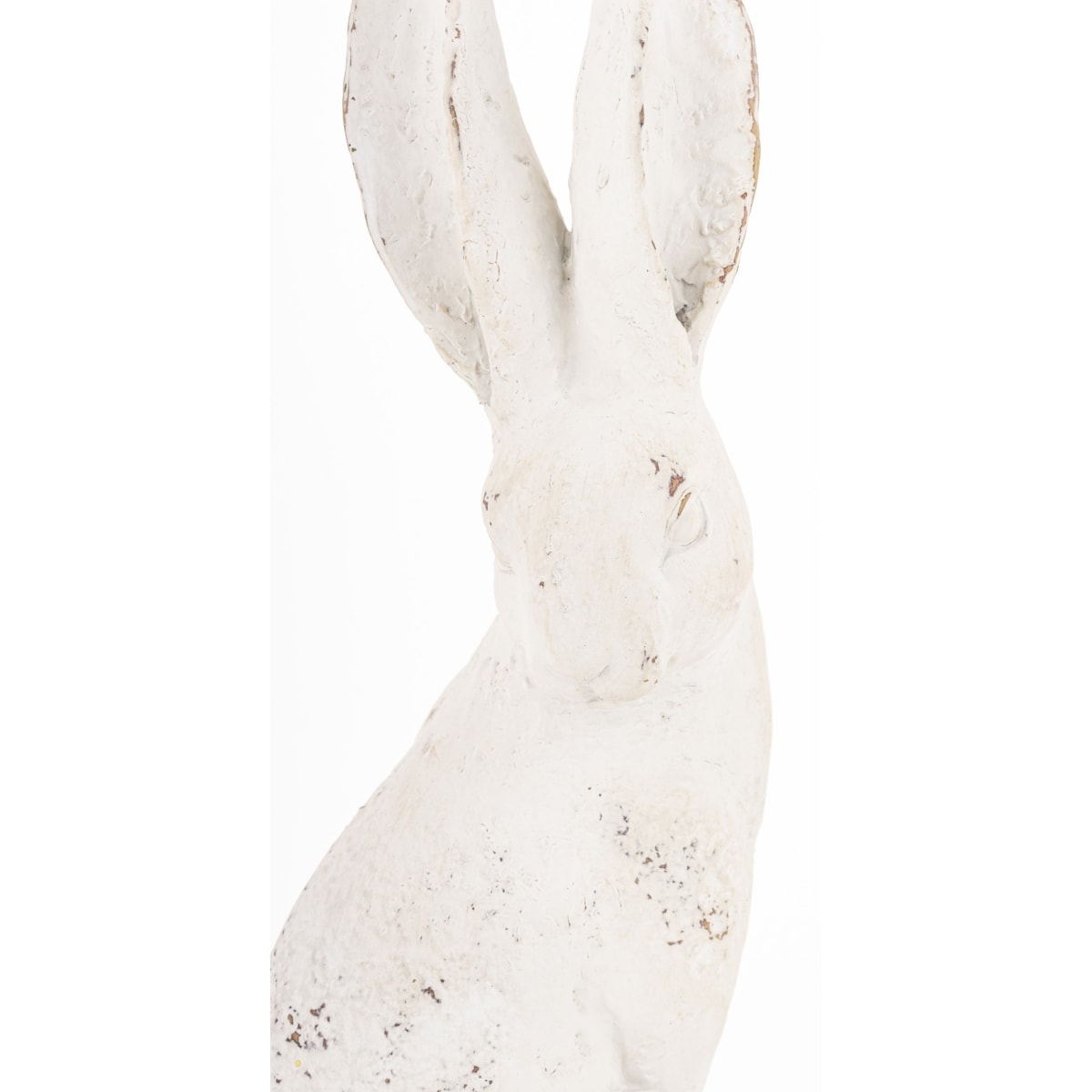 Dekoracja - siedzący słupka królik 32,5x11,5x10 cm TALA - IV biały