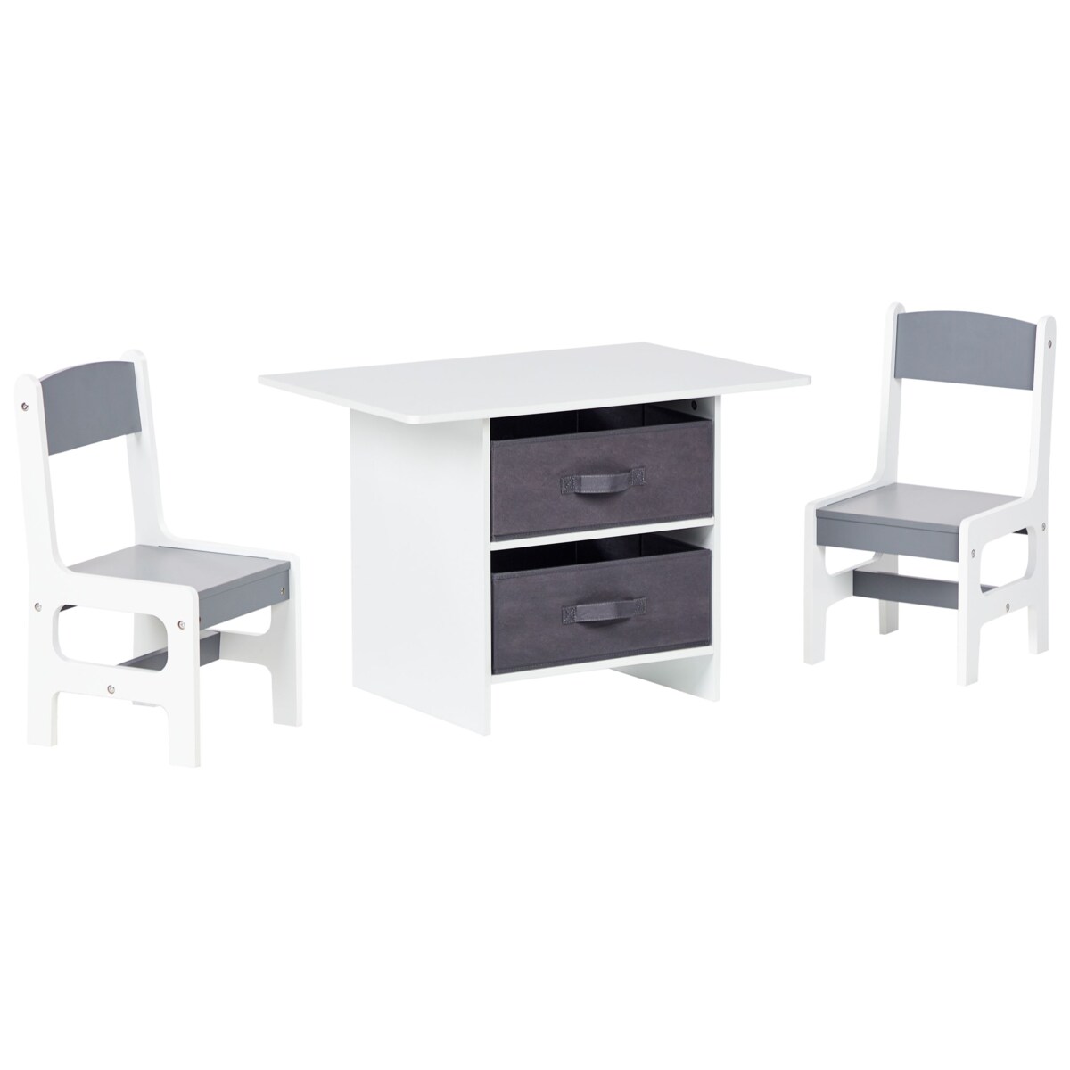 Zestaw dla dzieci stół i 2 krzesła biały YALGOO