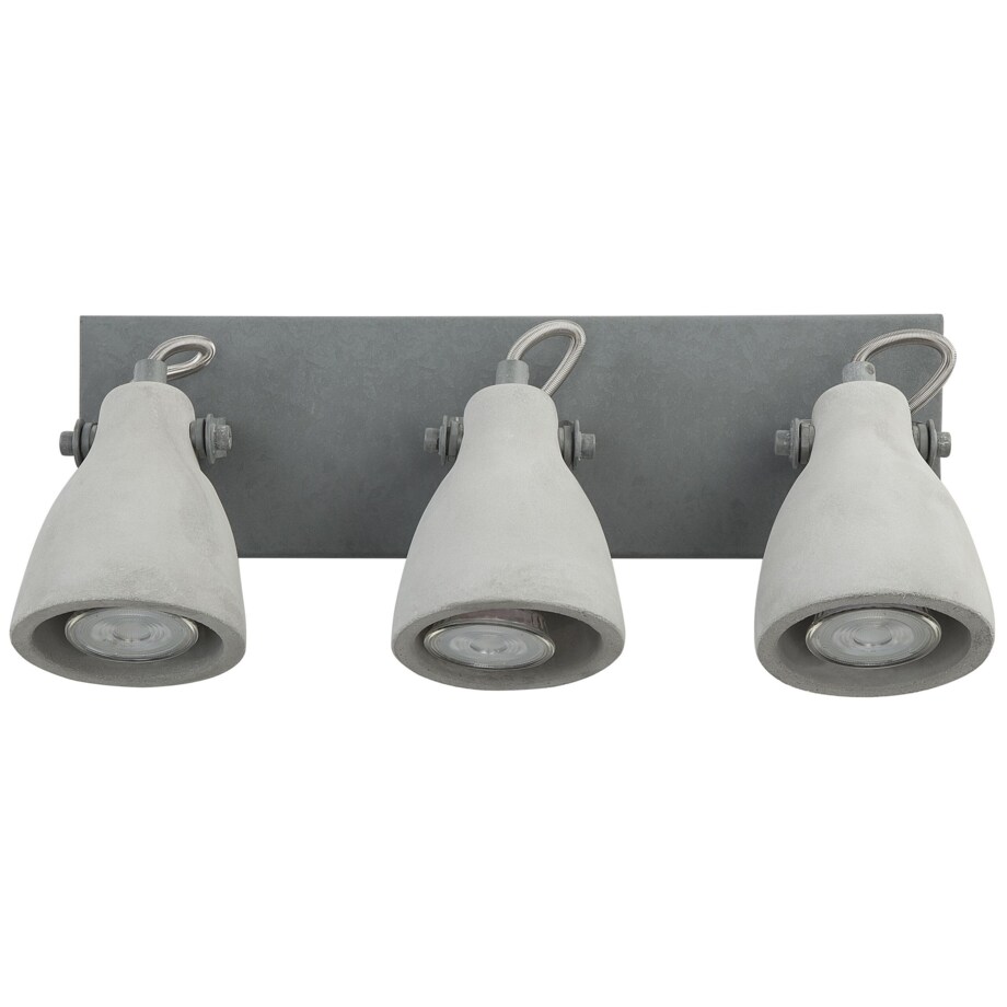 Lampa ścienna 3-punktowa betonowa szara MISTAGO