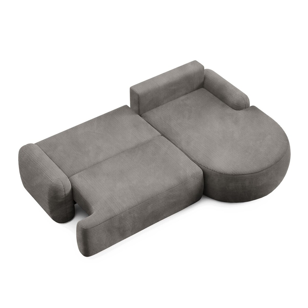 Zaokrąglony narożnik CLEO II z funkcją spania, wersja prawa, Poso 115