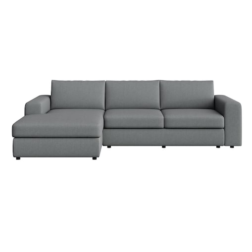 Sofa narożna lewa Baga XL szara