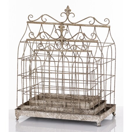 Klatki dekoracyjne metalowe 3 sztuki 69x58x31,5 i 59x50x27 i 48x41x21,5 cm BURE