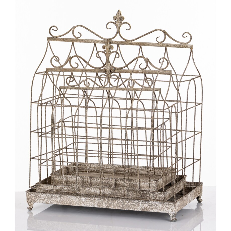 Klatki dekoracyjne metalowe 3 sztuki 69x58x31,5 i 59x50x27 i 48x41x21,5 cm BURE