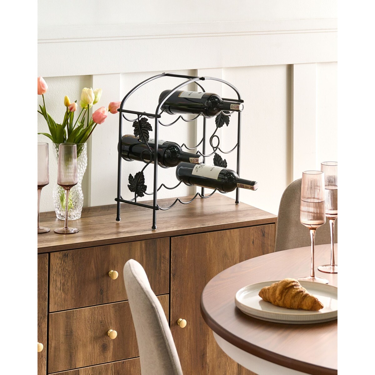 Stojak na wino BUNDORAN Czarny
