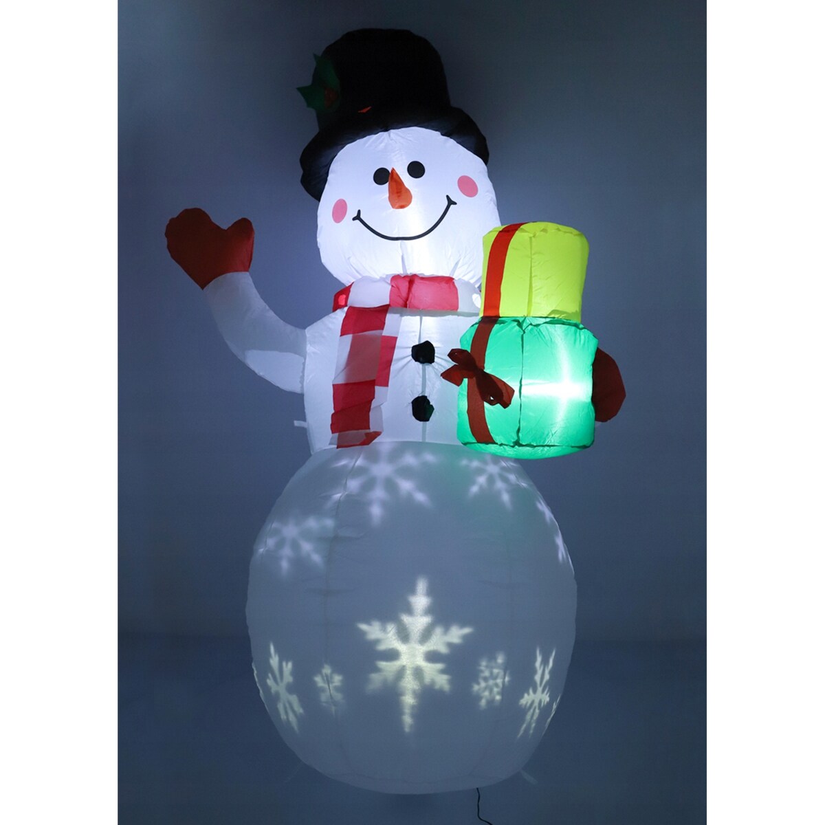 Bałwan Nadmuchiwany Świecący Duży Pompowany Led 150Cm Dmuchaniec